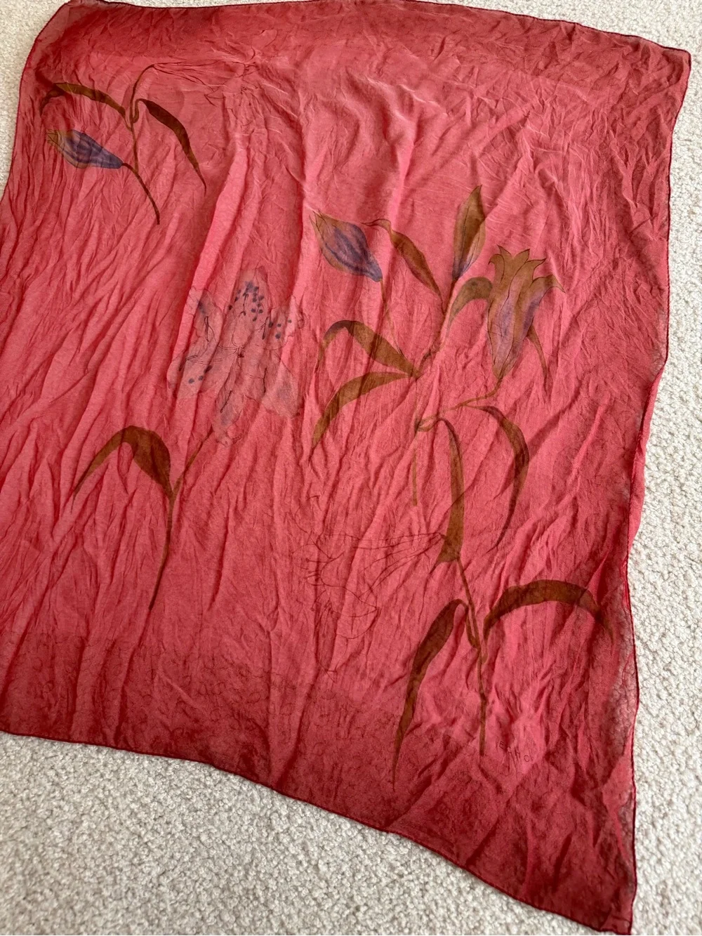 Echo silk scarf